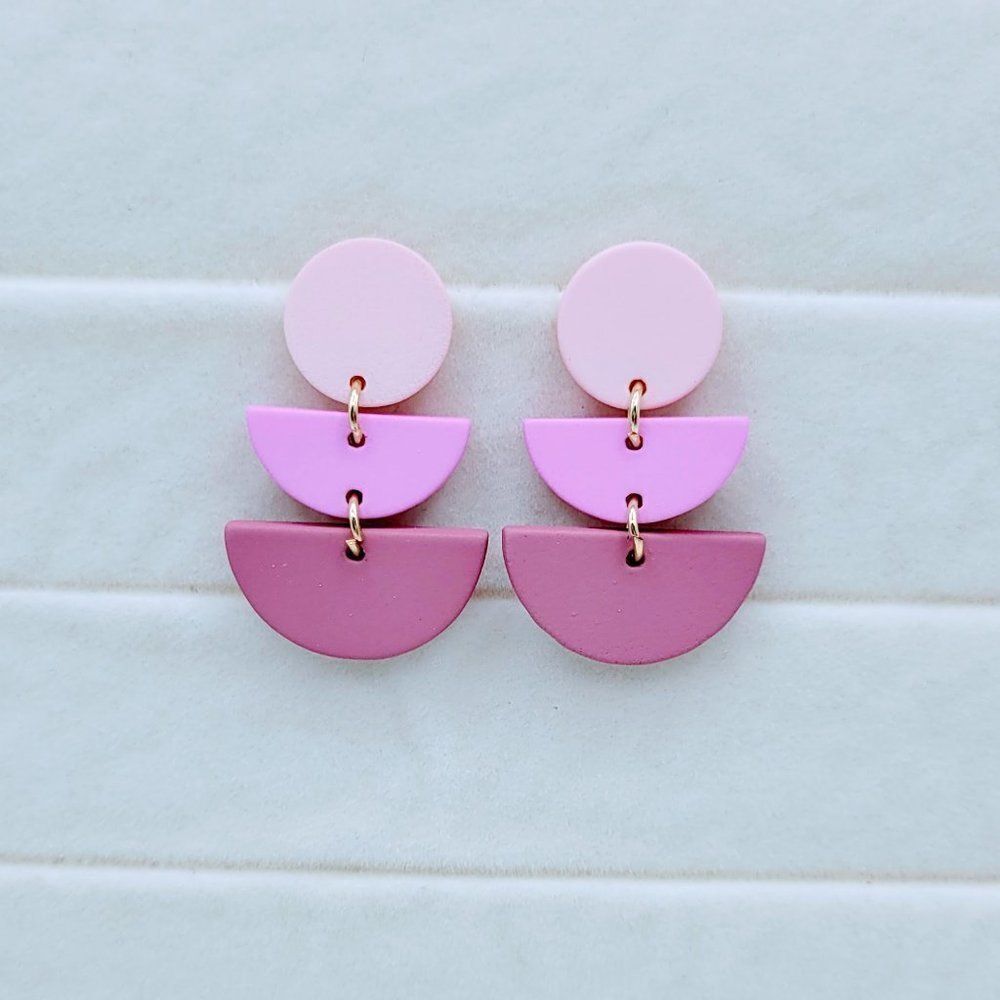 5/$25 Multi Color Geometric Statement Earrings - Picture 5 of 7